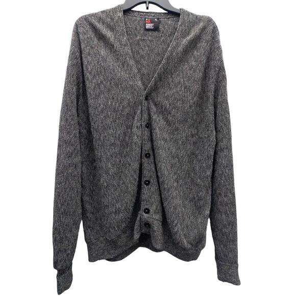 Vintage Grandpa Cardigan Sweater XL Gray Button Down Men's - Picture 1 of 6